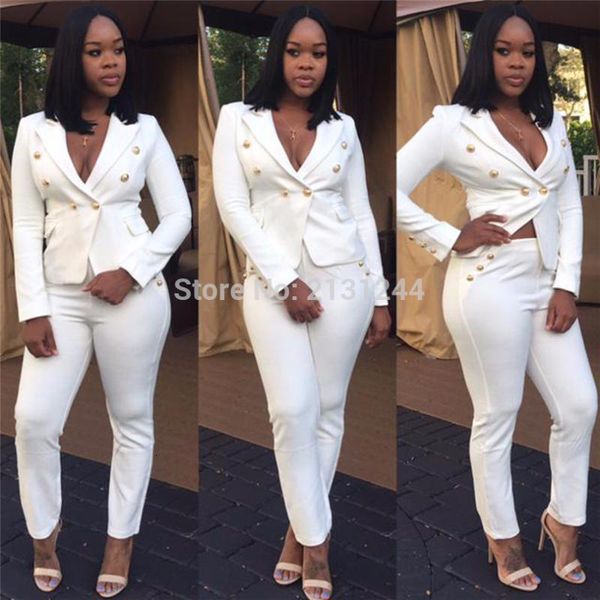 women's suits & blazers business pant set formal women elegant plaid 2 piece sets uniform jackets rkrc, White;black
women's suits & blazers business pant set formal women elegant plaid 2 piece sets uniform jackets rkrc, White;black