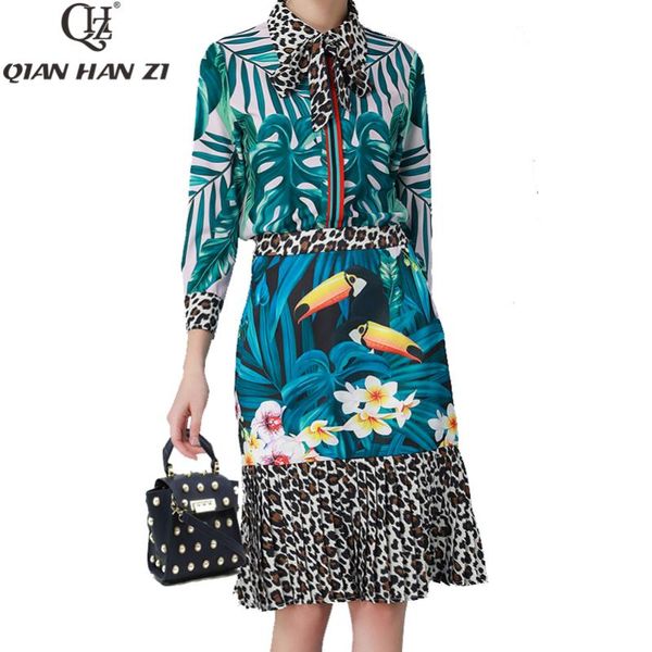 two piece dress qian han zi 2021 summer designer fashion sets bow and blouses+pattern leopard pleated skirt 2 set womens suit, White
two piece dress qian han zi 2021 summer designer fashion sets bow and blouses+pattern leopard pleated skirt 2 set womens suit, White