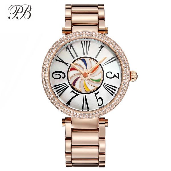 wristwatches pb women watches stainless steel colorful&roman numeral crystal quartz waterproof ladies rose gold relogio feminin, Slivery;brown
wristwatches pb women watches stainless steel colorful&roman numeral crystal quartz waterproof ladies rose gold relogio feminin, Slivery;brown
