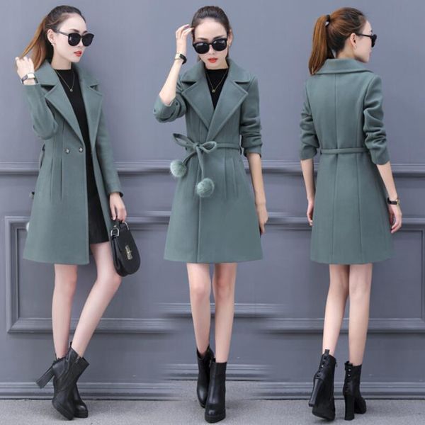 warm women's wool blends coats 2021 coat turn-down collar adjustable female women office work wear spring outwear &, Black
warm women's wool blends coats 2021 coat turn-down collar adjustable female women office work wear spring outwear &, Black