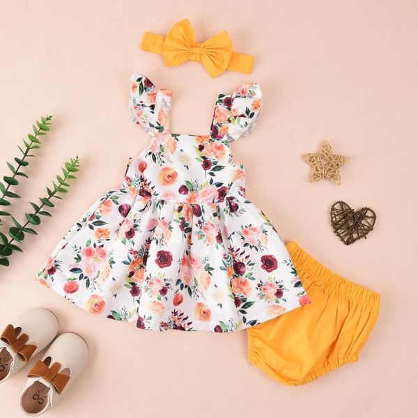 infant baby girls floral print bowknot dress shorts headbands outfits ruffles sleeveless suspender casual girl cloth clothing sets, White
infant baby girls floral print bowknot dress shorts headbands outfits ruffles sleeveless suspender casual girl cloth clothing sets, White