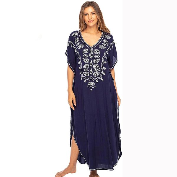cotton long beach dress coverups for women pareo de plage swimsuit cover up sarongs swimwear kaftan q1198 210420, White;black
cotton long beach dress coverups for women pareo de plage swimsuit cover up sarongs swimwear kaftan q1198 210420, White;black