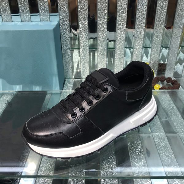 

high quality top leather casual shoes Black White fashion men's PRAX 1 sports sneakers comfortable TPU Platform sneaker, Photo color4