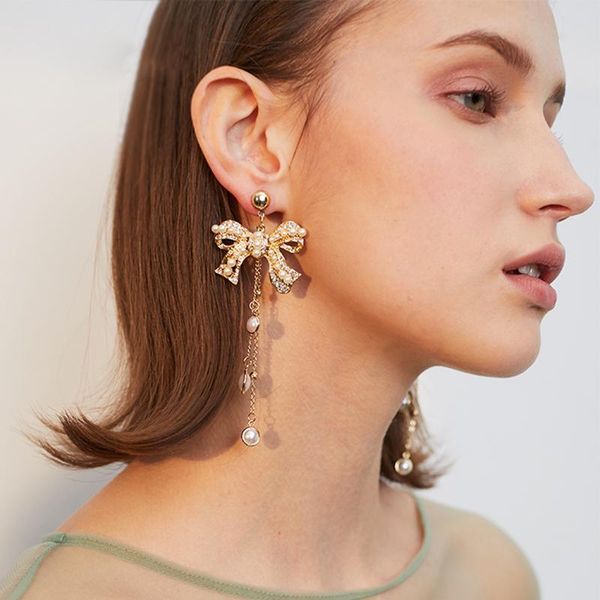 dangle & chandelier arrival bowknot women's earrings artificial pearl tassel temperament girl jewelry wholesale, Silver
dangle & chandelier arrival bowknot women's earrings artificial pearl tassel temperament girl jewelry wholesale, Silver