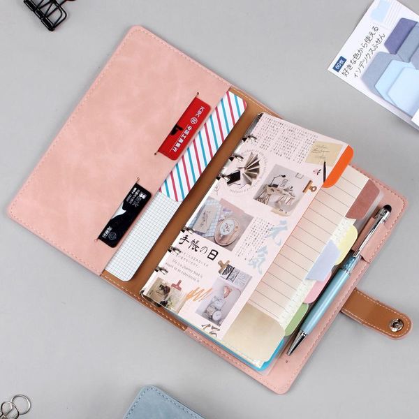 80sheets notebook xiaoqing novice account book simple business buckle loose leaf personalized portable notepads, Purple;pink
80sheets notebook xiaoqing novice account book simple business buckle loose leaf personalized portable notepads, Purple;pink