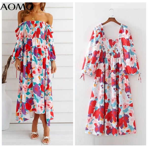 casual dresses aomo 2021 fashion women floral print boho long dress puff sleeve square collar ladies vintage 1d358a, Black;gray
casual dresses aomo 2021 fashion women floral print boho long dress puff sleeve square collar ladies vintage 1d358a, Black;gray