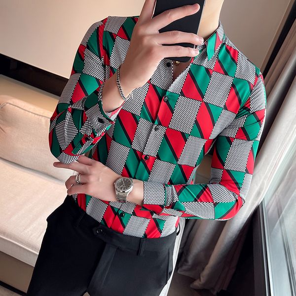2022 fashion brand autumn new style contrast plaid shirt handsome slim business casual longsleeved floral shirt male large size, White;black
2022 fashion brand autumn new style contrast plaid shirt handsome slim business casual longsleeved floral shirt male large size, White;black