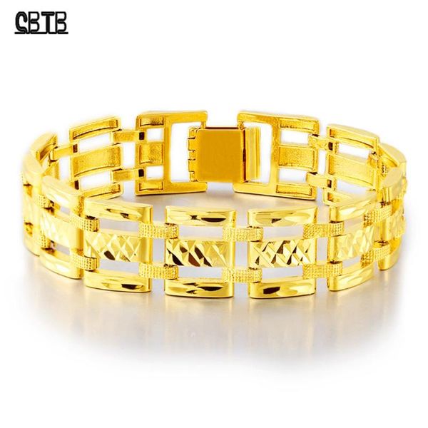 link, chain gold jewelry wide version simple domineering boss bracelet anti-fatigue men's accessories never fade, Black
link, chain gold jewelry wide version simple domineering boss bracelet anti-fatigue men's accessories never fade, Black