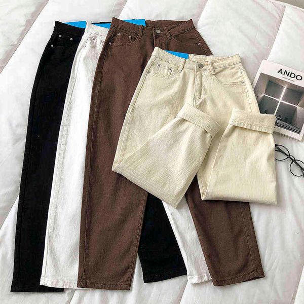 zhisilao vintage straight jeans women plus size solid high waist denim pants spring pencil streetwear white black 211129, Blue
zhisilao vintage straight jeans women plus size solid high waist denim pants spring pencil streetwear white black 211129, Blue