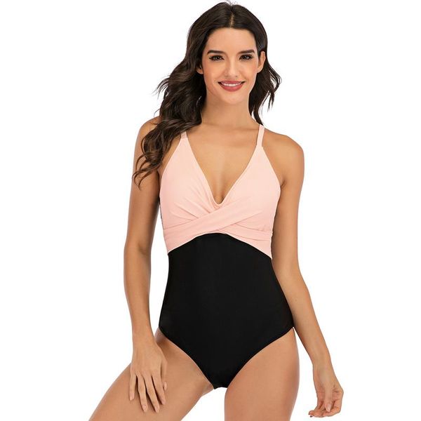 plunge v neck one piece swimsuits with front cross woman bathing suits pink patchwork plus size beach swimwear for women one-piece
plunge v neck one piece swimsuits with front cross woman bathing suits pink patchwork plus size beach swimwear for women one-piece