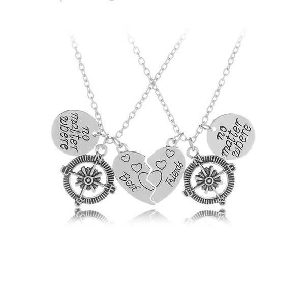 pendant necklaces friend side by or miles apart bff gifts pizza friendship necklace set, Silver
pendant necklaces friend side by or miles apart bff gifts pizza friendship necklace set, Silver