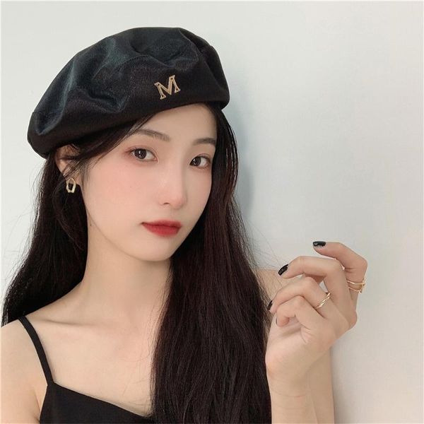 berets summer beret women's japanese -standard satin thin retro flat black painter's hat elegant octagonal, Blue;gray
berets summer beret women's japanese -standard satin thin retro flat black painter's hat elegant octagonal, Blue;gray