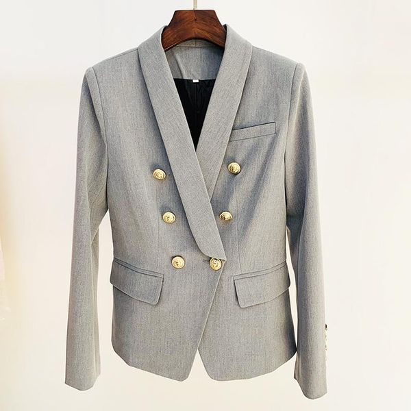 women's suits & blazers fashion 2021 deisigner jacket lion buttons double breasted slim classic shawl collar blazer, White;black
women's suits & blazers fashion 2021 deisigner jacket lion buttons double breasted slim classic shawl collar blazer, White;black