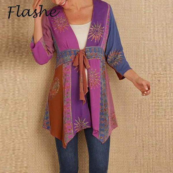 women's jackets autumn long sleeve cardigan 2021 vintage print lace up ladies outwear spring fashion coat female casual, Black;brown
women's jackets autumn long sleeve cardigan 2021 vintage print lace up ladies outwear spring fashion coat female casual, Black;brown
