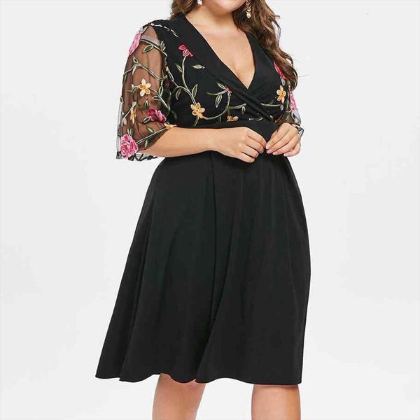 38 casual simple fashion women dresses short sleeve large size solid color embroidered v neck loose, Black;gray
38 casual simple fashion women dresses short sleeve large size solid color embroidered v neck loose, Black;gray