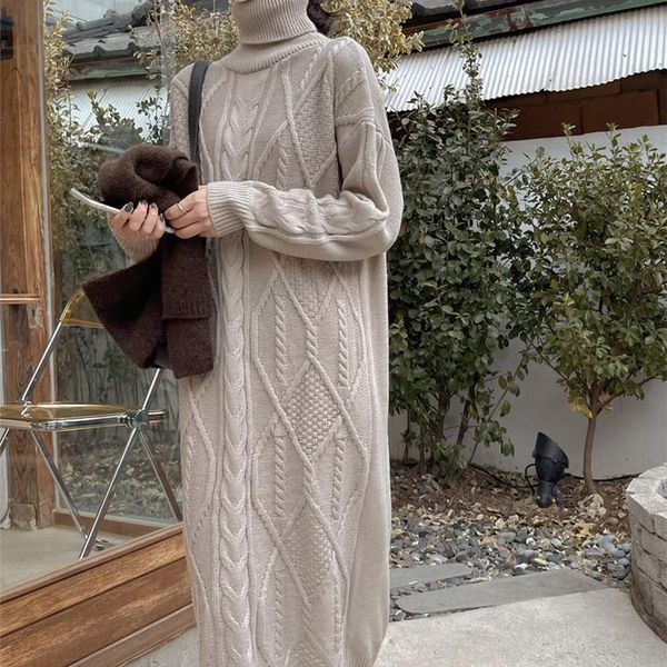 casual dresses thick knitting elegant women turtleneck sweater dress female cotton winter solid chic korean loose woman long for, Black;gray
casual dresses thick knitting elegant women turtleneck sweater dress female cotton winter solid chic korean loose woman long for, Black;gray