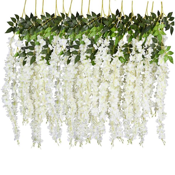 12 pcs 45inch wisteria artificia fower sik vine garand hanging for wedding party garden outdoor greenery office wa decor
12 pcs 45inch wisteria artificia fower sik vine garand hanging for wedding party garden outdoor greenery office wa decor