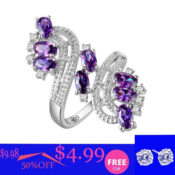 cluster rings white z purple amethyst 925 sterling silver ring for women birthday wedding jewelry buy one get gift, Golden;silver
cluster rings white z purple amethyst 925 sterling silver ring for women birthday wedding jewelry buy one get gift, Golden;silver