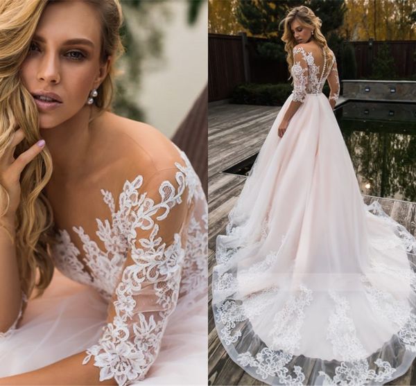 bohemian see through half sleees blush pink wedding dress long train back bridal gowns 2022 vestido de novia robe mariee, White
bohemian see through half sleees blush pink wedding dress long train back bridal gowns 2022 vestido de novia robe mariee, White