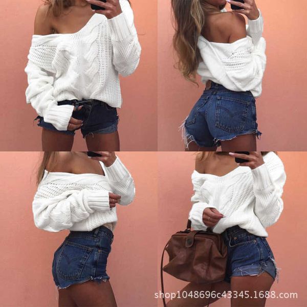 women's thermal sweater 2021 patchwork burlap solid v-ne white knitted, White;black
women's thermal sweater 2021 patchwork burlap solid v-ne white knitted, White;black