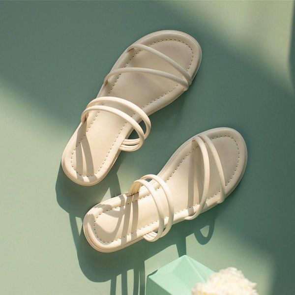 slippers summer fairy style women's sandals narrow strap retro flat bottom cross thong v-shaped design roman shoes, Black
slippers summer fairy style women's sandals narrow strap retro flat bottom cross thong v-shaped design roman shoes, Black