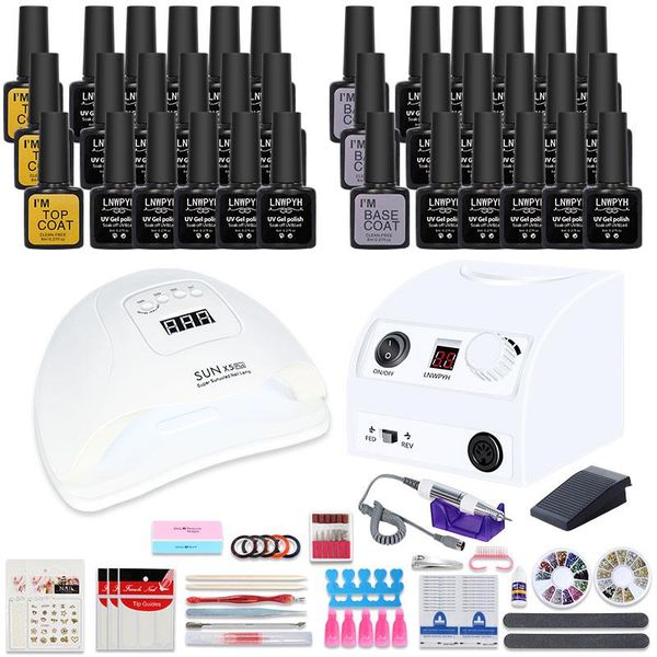nail art kits 54w uv lamp manicure set 30/20/10 color gel polish acrylic electric drill kit varnish tools
nail art kits 54w uv lamp manicure set 30/20/10 color gel polish acrylic electric drill kit varnish tools