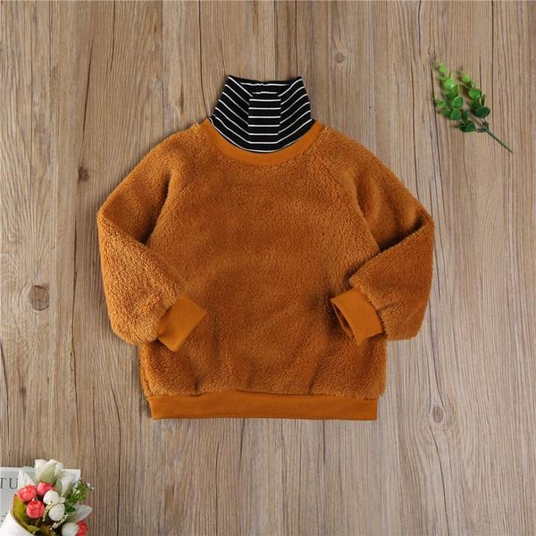 t-shirts winter children's casual plush pullover stripe turtleneck long sleeve loose warm furry for daily life 2-7 years, Blue
t-shirts winter children's casual plush pullover stripe turtleneck long sleeve loose warm furry for daily life 2-7 years, Blue