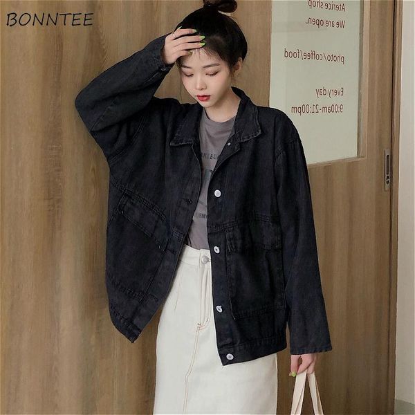 women's jackets basic women harajuku vintage single breasted woman outwear spring turn-down collar ulzzang solid simple girls jacket, Black;brown
women's jackets basic women harajuku vintage single breasted woman outwear spring turn-down collar ulzzang solid simple girls jacket, Black;brown