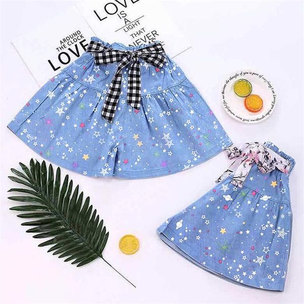 shorts kid's summer children's clothing cotton print girls thin denim skirt pants with fashionable bow ribbon decoration, Black
shorts kid's summer children's clothing cotton print girls thin denim skirt pants with fashionable bow ribbon decoration, Black