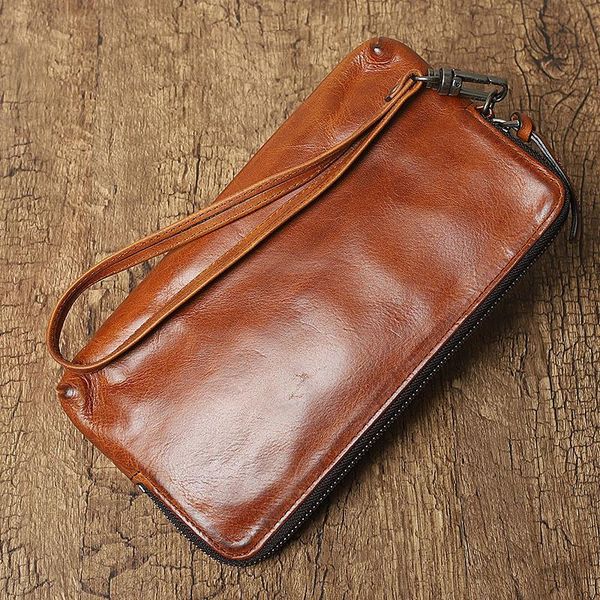 wallets handmade leather mobile phone bag, first layer cowhide retro long wallet, vegetable tanned trendy wallet, Red;black
wallets handmade leather mobile phone bag, first layer cowhide retro long wallet, vegetable tanned trendy wallet, Red;black