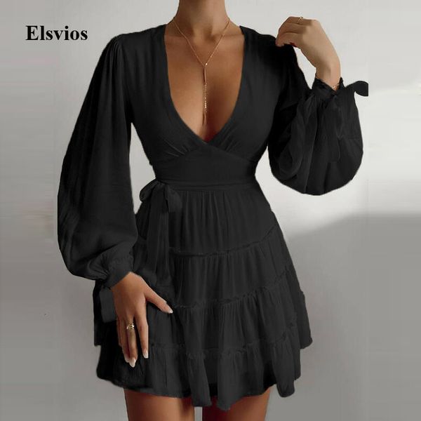 casual dresses elegant women bandage pleated party deep v neck slim mini fashion lantern sleeve a-line vestidos ht3b, Black;gray
casual dresses elegant women bandage pleated party deep v neck slim mini fashion lantern sleeve a-line vestidos ht3b, Black;gray