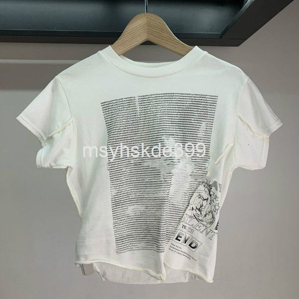 women's t-shirt niche design spring and summer print versatile slim fashion brand t-shirt women's, White
women's t-shirt niche design spring and summer print versatile slim fashion brand t-shirt women's, White