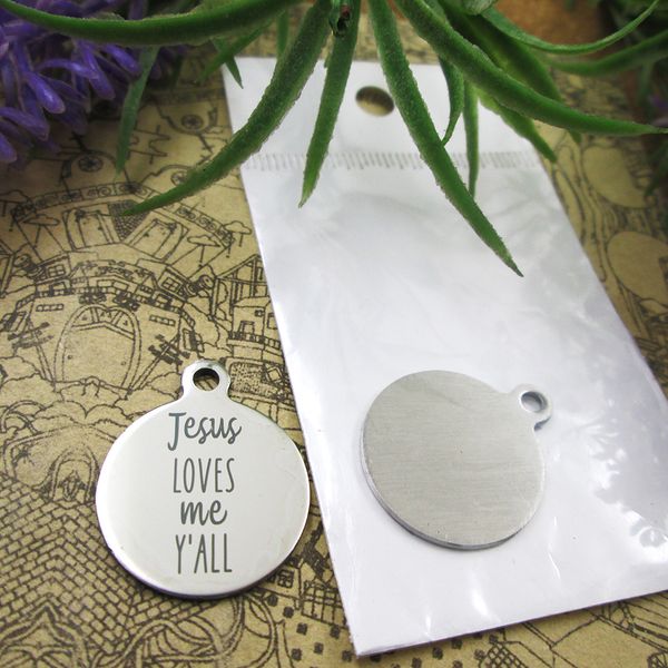 40pcs--stainless steel charms"jesus loves me y'all" more style choosing diy pendants for necklace, Bronze;silver
40pcs--stainless steel charms"jesus loves me y'all" more style choosing diy pendants for necklace, Bronze;silver