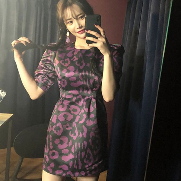 casual dresses vintage purple leopard short puff sleeve o-neck spring mini dress women clothes 0pzy, Black;gray
casual dresses vintage purple leopard short puff sleeve o-neck spring mini dress women clothes 0pzy, Black;gray