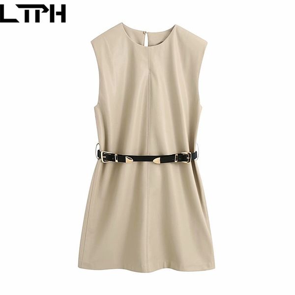 ltph simple sleeveless synthetic leather pu dress women fashion sashes slim design elegant pull-on dresses autumn 210423, White
ltph simple sleeveless synthetic leather pu dress women fashion sashes slim design elegant pull-on dresses autumn 210423, White