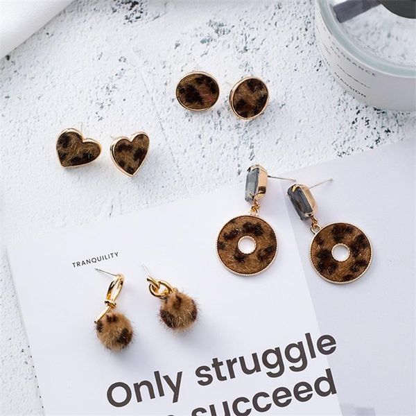 fashion personality leopard round geometric dangle earrings korean love heart shape hair ball women winter jewelry & chandelier, Silver
fashion personality leopard round geometric dangle earrings korean love heart shape hair ball women winter jewelry & chandelier, Silver