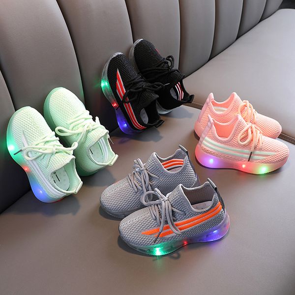 children kids baby girls boys bling led light luminous sport sneakers shoes summer childrens glowing sneakers casual shoes, Black;grey
children kids baby girls boys bling led light luminous sport sneakers shoes summer childrens glowing sneakers casual shoes, Black;grey