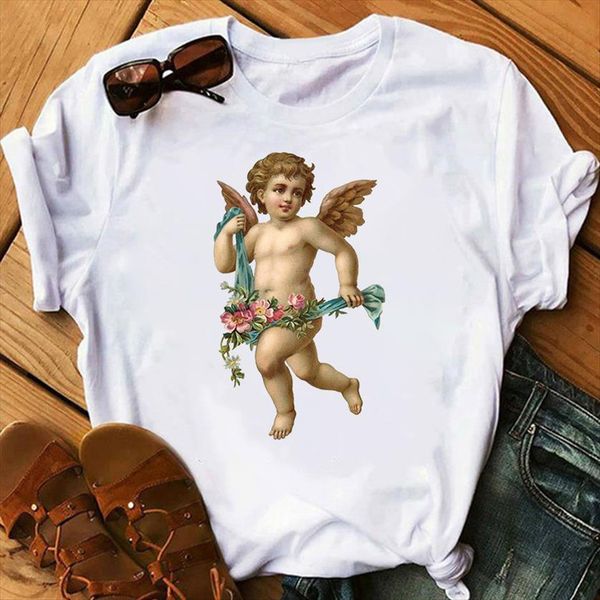 cupid angel print summer women cartoon clothes harajuku aesthetic kawaii fashion cute tee, White
cupid angel print summer women cartoon clothes harajuku aesthetic kawaii fashion cute tee, White