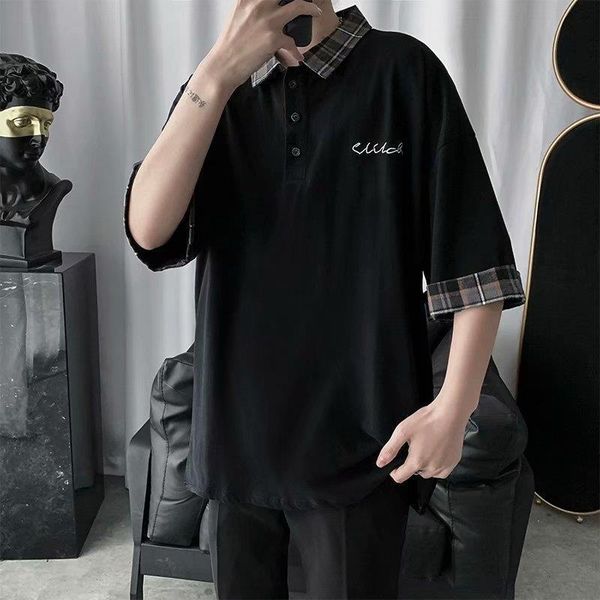 men's t-shirts men short sleeve turn-down collar fake two pieces patchwork all-match male casual loose korean style fashion chic, White;black
men's t-shirts men short sleeve turn-down collar fake two pieces patchwork all-match male casual loose korean style fashion chic, White;black