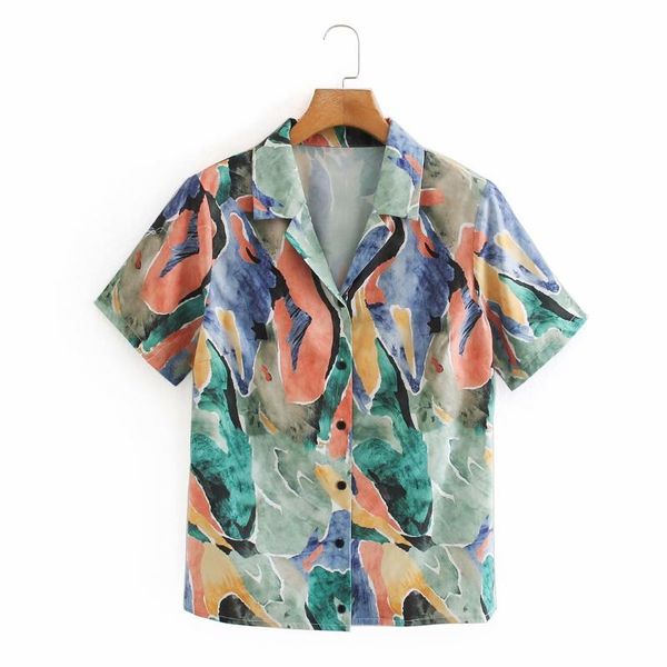 women's blouses & shirts 2021 spring summer multicolor watercolor print shirt fashion goth zaraing sheining zanzeaing women blouse lkd9, White
women's blouses & shirts 2021 spring summer multicolor watercolor print shirt fashion goth zaraing sheining zanzeaing women blouse lkd9, White