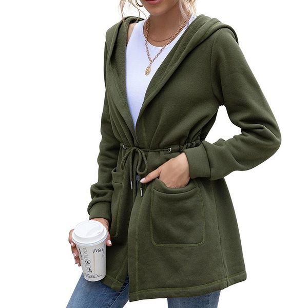 women's jackets nice autumn casual solid cardigan women mid-length hooded oversized coat pockets loose gray black jacket female ld2245, Black;brown
women's jackets nice autumn casual solid cardigan women mid-length hooded oversized coat pockets loose gray black jacket female ld2245, Black;brown