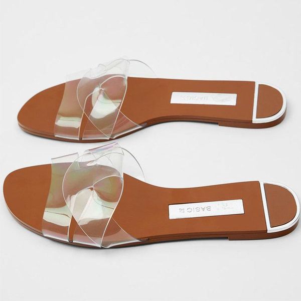 summer 2021 flat women slipper shoes transparent cross-strap sandals slippers designer famous brands, Black
summer 2021 flat women slipper shoes transparent cross-strap sandals slippers designer famous brands, Black