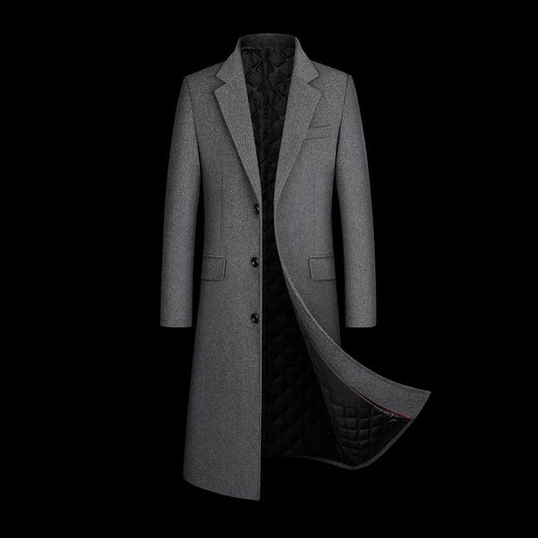 men's wool & blends content 30%,autumn and winter coat, windbreaker, slimmed-down knee-length thickened, Black
men's wool & blends content 30%,autumn and winter coat, windbreaker, slimmed-down knee-length thickened, Black