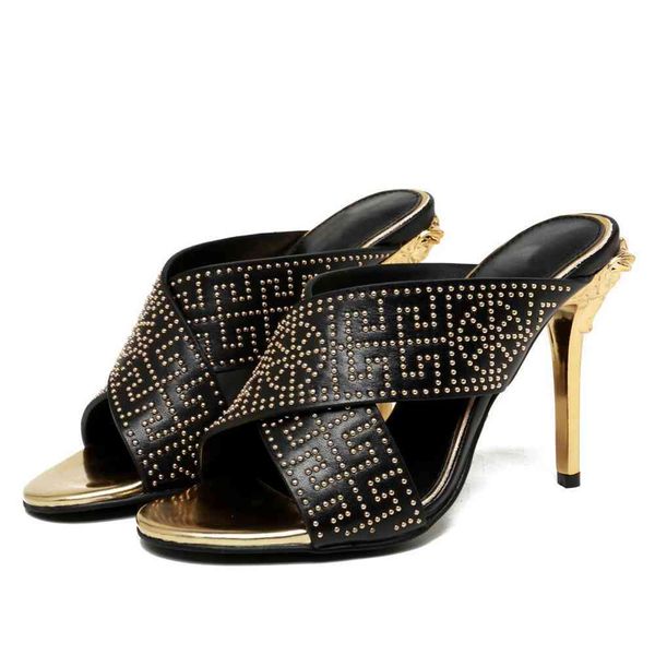 70% off wholesale sandals flip-flops pointed small rivet cross back empty single shoes layer cow leather women's high heel sandals, Black
70% off wholesale sandals flip-flops pointed small rivet cross back empty single shoes layer cow leather women's high heel sandals, Black