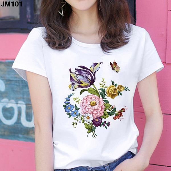 women's t-shirt harajuku with short sleeve fashion streetwear flowers printed female tshirt casual white ms t shirt clothing
women's t-shirt harajuku with short sleeve fashion streetwear flowers printed female tshirt casual white ms t shirt clothing