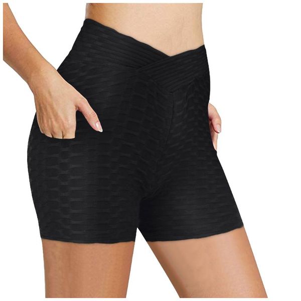women's leggings pleats fitness short legging women pocket stretch sport pants jogger high waist push up lady sweatpant gym trouser, Black
women's leggings pleats fitness short legging women pocket stretch sport pants jogger high waist push up lady sweatpant gym trouser, Black