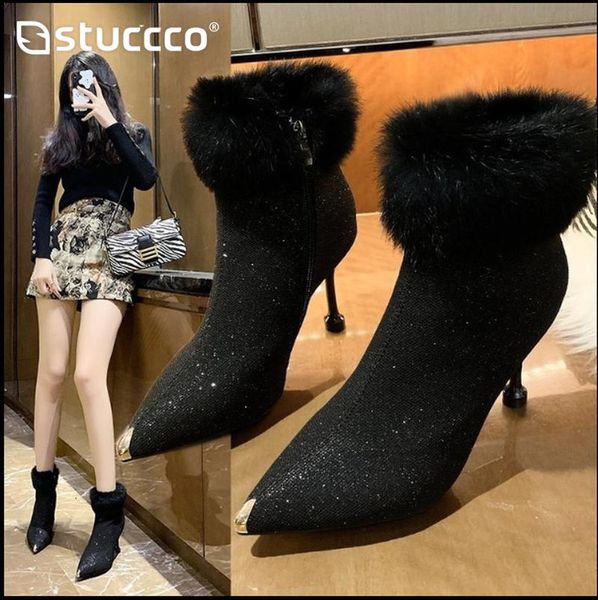 boots 2021 autumn and winter furry tipped plus velvet thin heel children, Black
boots 2021 autumn and winter furry tipped plus velvet thin heel children, Black