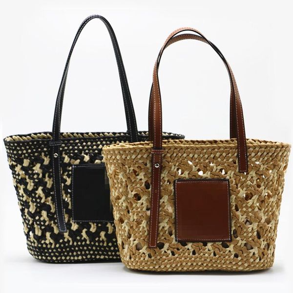 evening bags hollow adjustable shoulder bag yellow camel black woven straw female