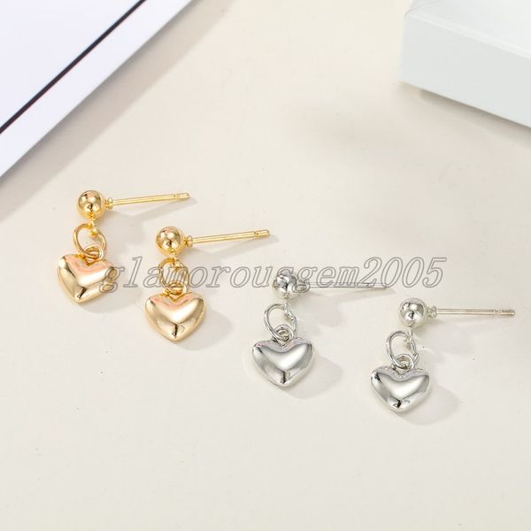love heart dangle earrings all-match peach shape stud earring gold silver plated metal made gift jewelry
love heart dangle earrings all-match peach shape stud earring gold silver plated metal made gift jewelry