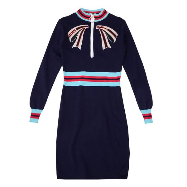 navy geometric bow zippers stand collar sleeveless long sleeve pencil knitted short mini dress elegant summer d0768 210514, Black;gray
navy geometric bow zippers stand collar sleeveless long sleeve pencil knitted short mini dress elegant summer d0768 210514, Black;gray